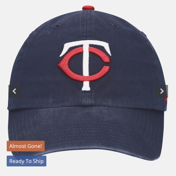 Minnesota Twins '47 light Navy Team Logo Clean Up Adjustable Hat - Picture 2 of 6